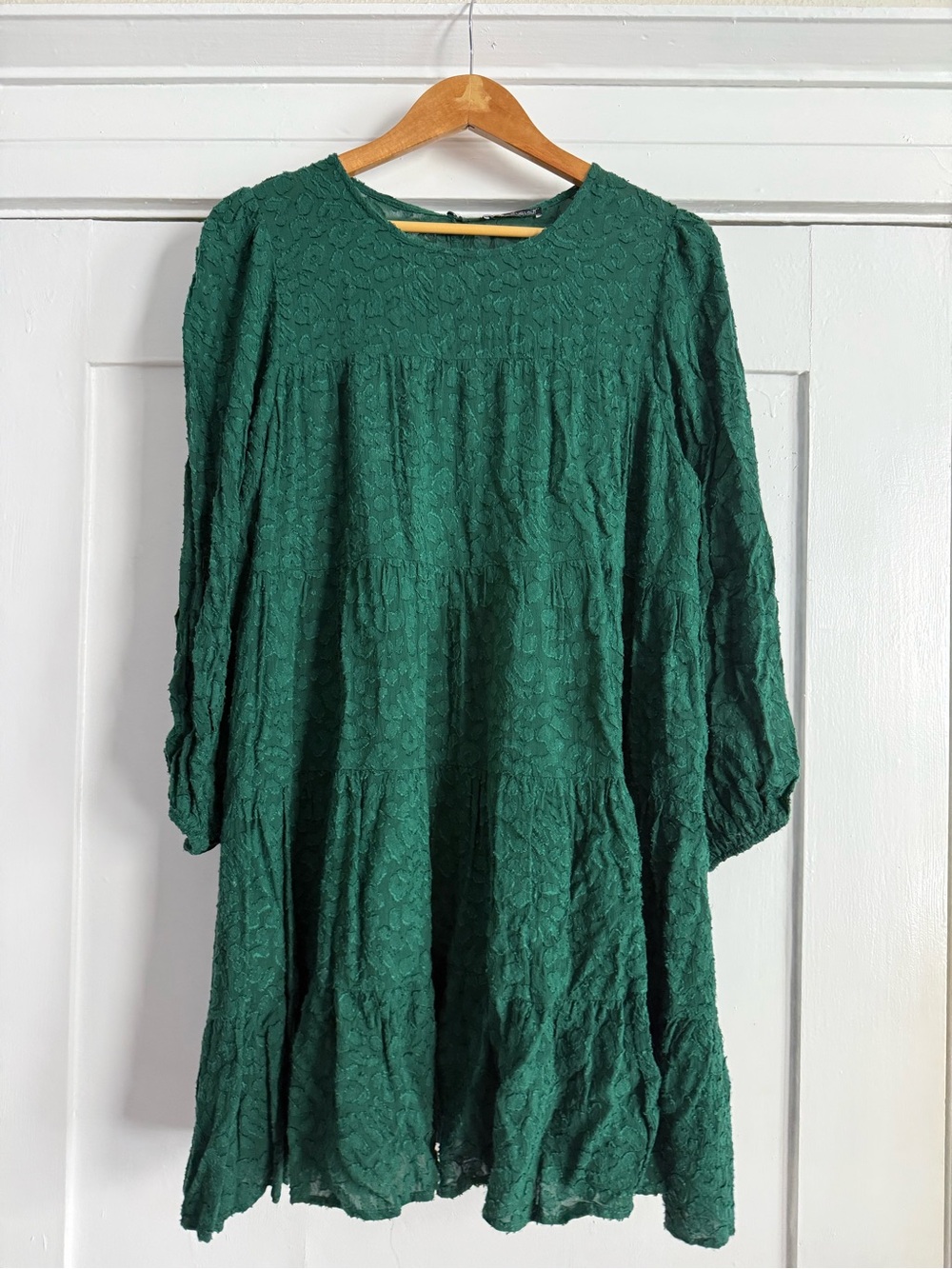 Zara Green Tiered Dress